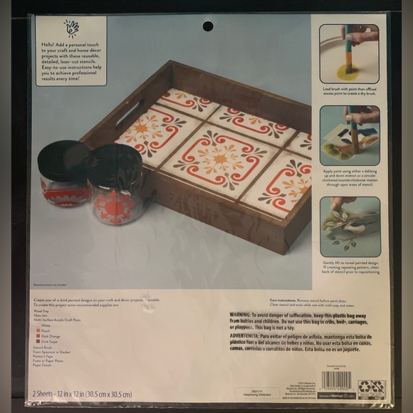 New Set Hello Hobby Reusable Stencils - 5 Designs - Crafts Graffiti DIY Painting - Picture 6 of 8